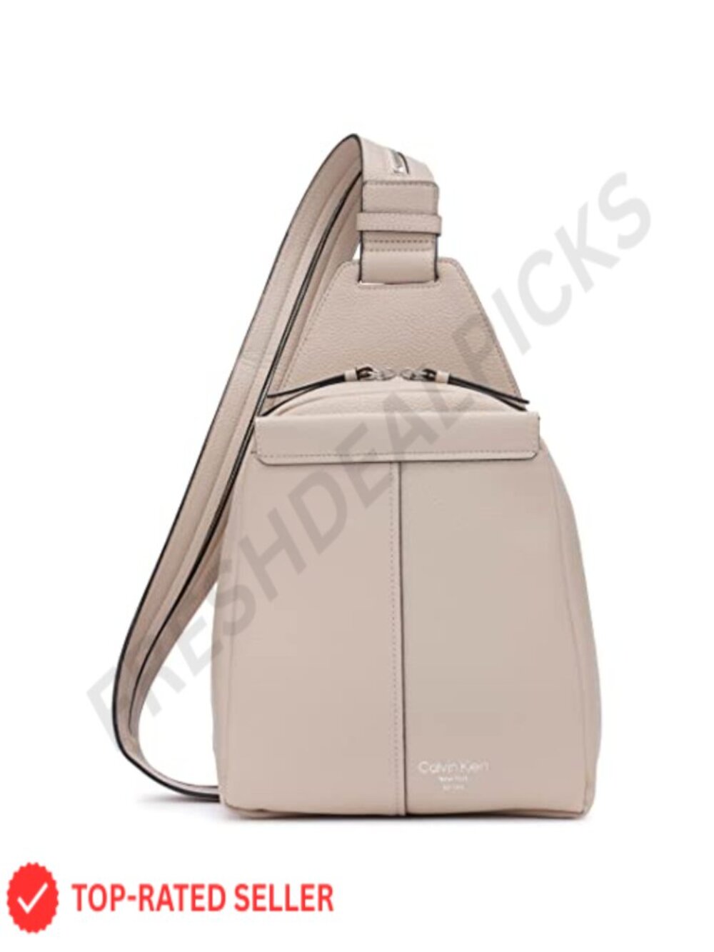 Convertible Vegan Leather Sling Backpack, Golden Hardware, Lightweight